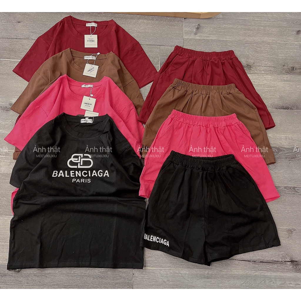 Set Cộc Đùi Nữ Mickey - Bộ Đồ Quần Short Áo Thun Tay Lỡ Form Rộng Ulzzang Hottrend