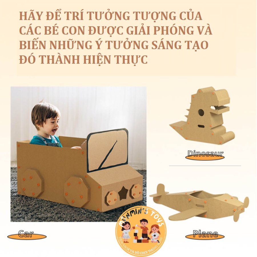 Bộ Đồ Chơi Dụng Cụ Làm Mô Hình Bằng Bìa Carton Mideer_Công Cụ Sáng Tạo Bìa Carton
