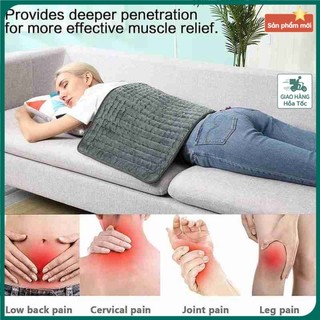 Tấm Sưởi Ấm Vật Lý Trị Liệu Electric Heating Pad Warmer 6 Heat Settings Back Pain Cramps Relief Home