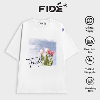Áo thun FIDE phông unisex nam nữ form rộng ulzzang HOA TULIP