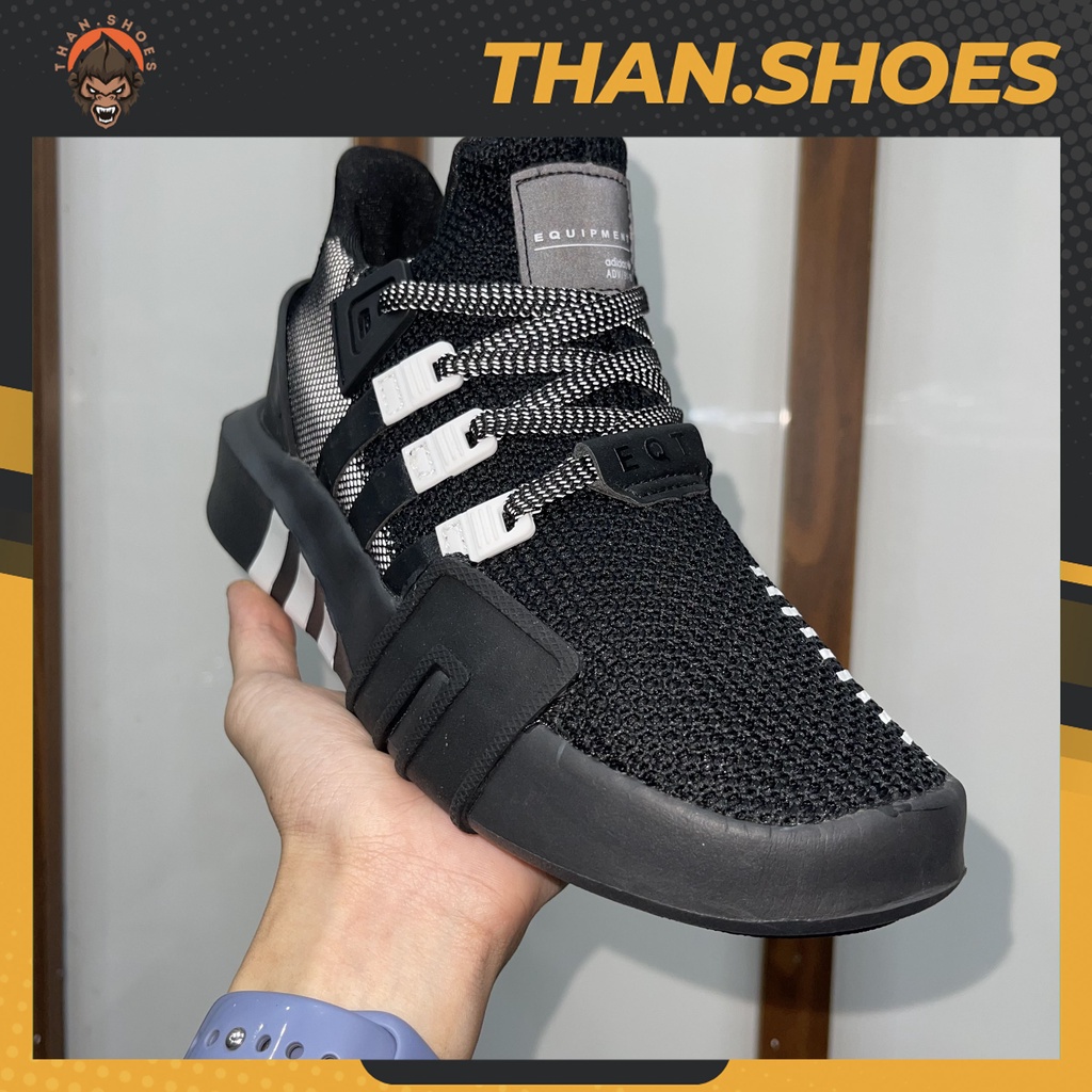 Giày EQT Basketball Adv Running Black, EQT Đen Phản Quang Than.Shoes - Than.Shoes
