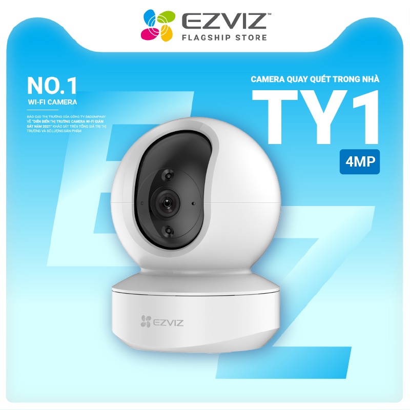Camera WI-FI Trong nhà EZVIZ TY1 4MP 2K, Đàm Thoại 2 Chiều, Theo Chuyển Động Thông Minh