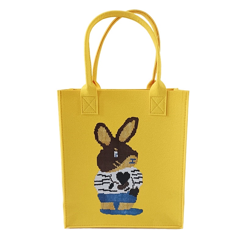 Túi tote vải nỉ hoạ tiết hoạt hình dễ thương