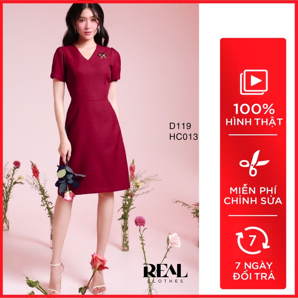 Đầm linda đỏ đô_REAL