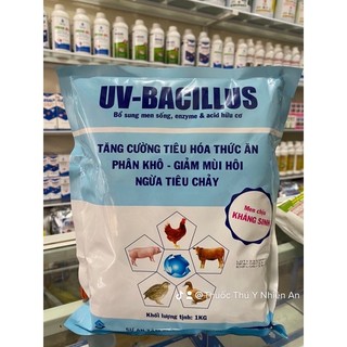 Men Bacilus ngừa tiêu chảy, tiêu hoá tốt, giảm mùi hôi phân cho gà, lợn, trâu bò( gói 1kg)