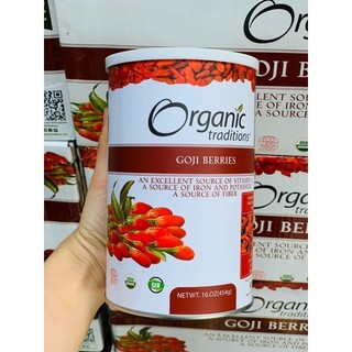 Kỷ tử sấy khô Goji Berreis Organic Traditions hộp 454gr của Mỹ