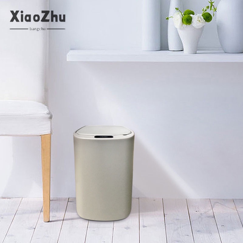 XiaoZhubangchu Thùng Rác Cảm Biến Thông Minh Bằng Thép Không Gỉ Tiện Dụng