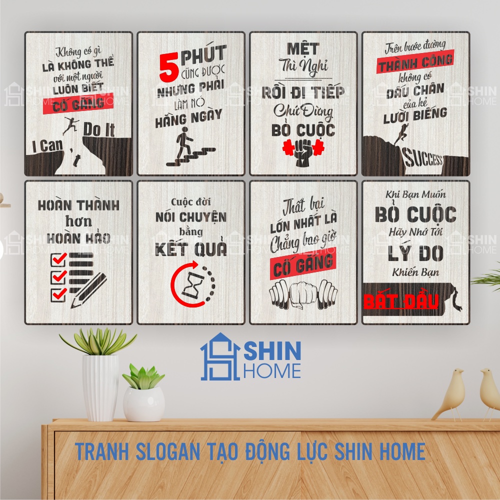 Tranh treo tường gỗ tạo động lực slogan trang trí văn phòng công ty (Trên 50 mẫu được yêu thích)