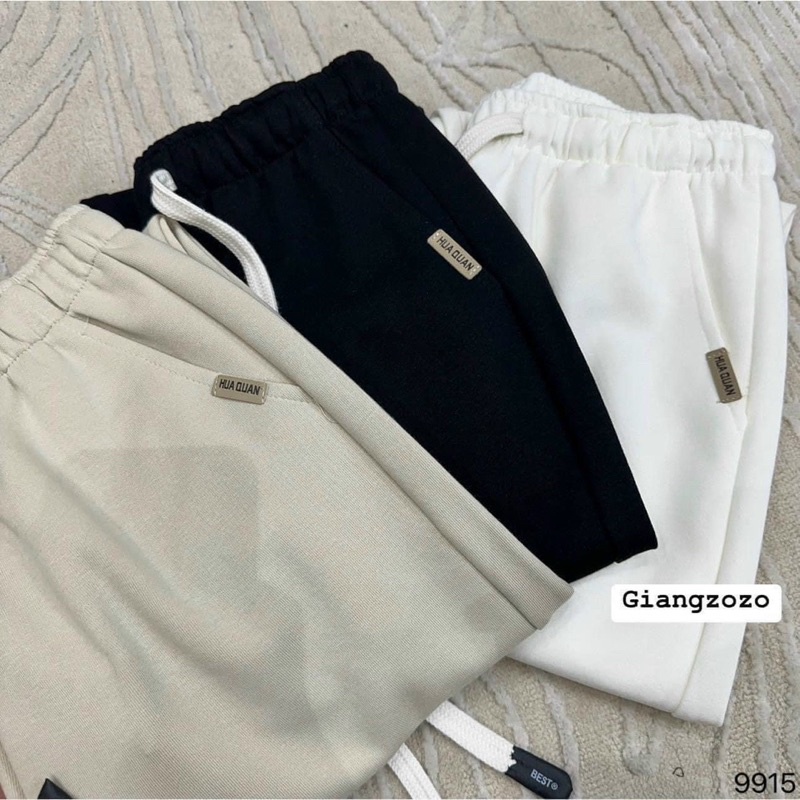 Quần baggy nỉ hai da tag túi