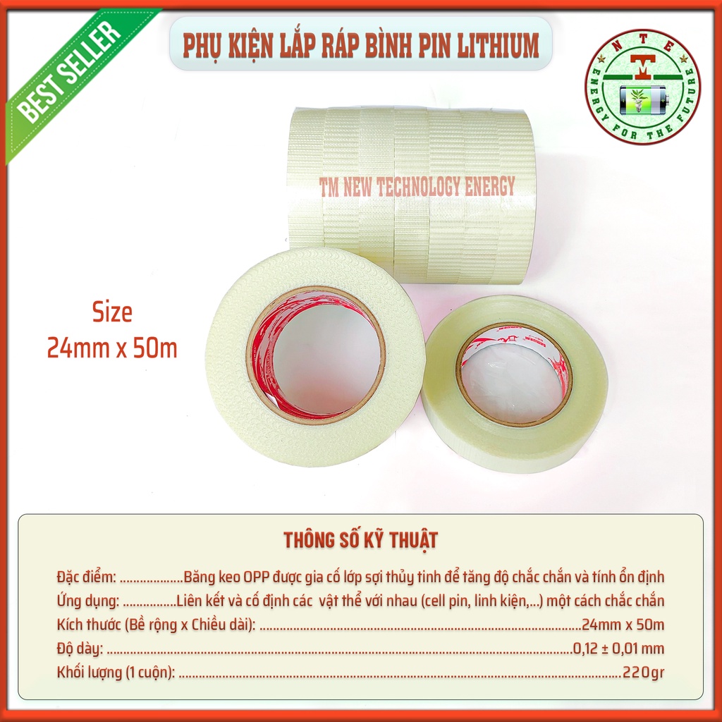 Băng keo thủy tinh | Phụ kiện đóng pin Lithium