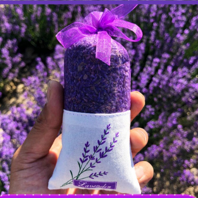 TÚI THƠM HOA OẢI HƯƠNG LAVENDER KHÔ ĐỂ TỦ QUẦN ÁO, TREO XE, KHỬ MÙI PHÒNG, NHÀ TẮM, NHÀ VỆ SINH
