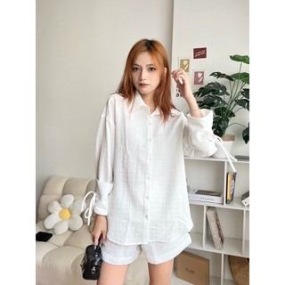 Set áo sơ mi + quần short olari - ol291 - orchid set