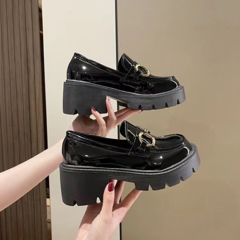 GIÀY LOLITA QUAI XÍCH ĐẾ CAO 5CM DA BÓNG MỀM