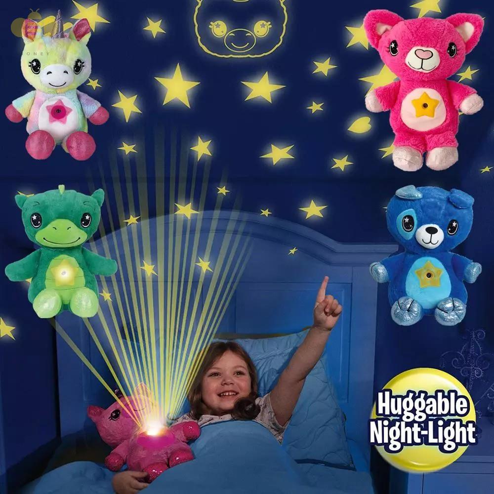 ✶☸Đồ chơi Kỳ lân Đèn LED Đêm đầy sao Sang trọng Thú nhồi bông đầy sao Máy chiếu Đèn Đồ chơi Star Belly Dream Lites Hoạt