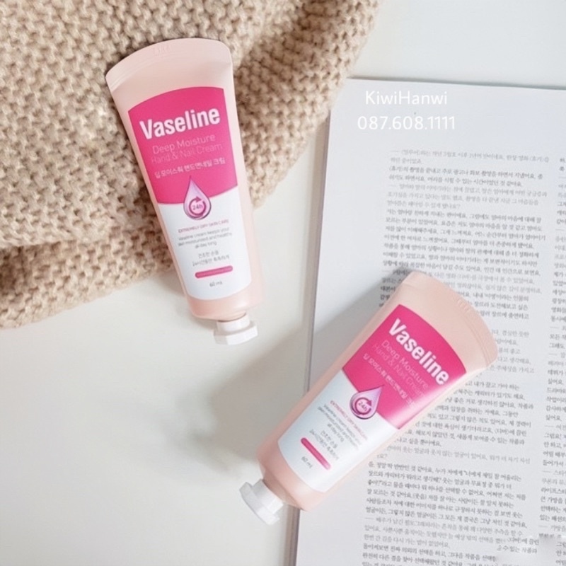 Kem Dưỡng Da Tay & Móng Cấp Ẩm Da VASELINE 24H Deep Moisture Hand & Nail Cream 60ml Hàng Nội Địa Hàn Quốc