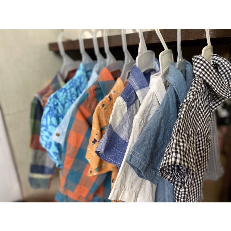 Áo sơ mi ngắn tay bé trai phong cách Hàn Quốc