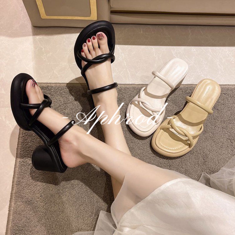 Aphrod Giày Cao Gót Hở Ngón Đa Năng Thời Trang Cho Nữ