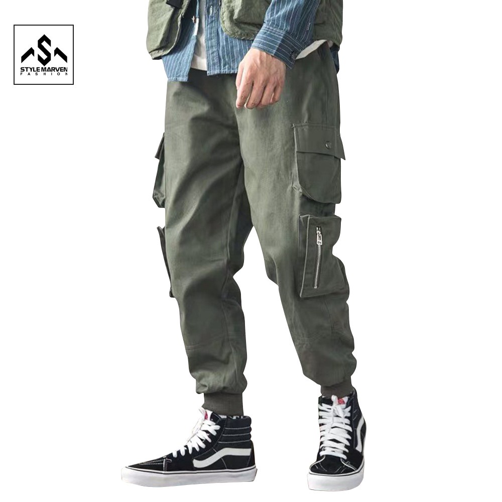 Quần jogger kaki nam túi hộp STYLE MARVEN phối khóa kéo thể thao năng động - QUAN SM027 | BigBuy360 - bigbuy360.vn
