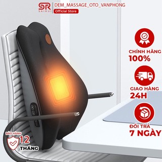 Gối ĐệmTựa Lưng Massage Chườm Nóng, Cao Su Non, 6 Chế Độ,  Dành Cho Văn Phòng, xe hơi  - Cổng Cắm USB