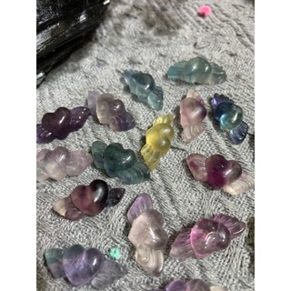 Đá Fluorite hình trái tim có cánh| CADA DECOR