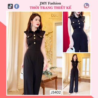 J3402 Jumpsuit sơ mi đen ống rộng [DVC&ACC] jum dáng dài sang chảnh