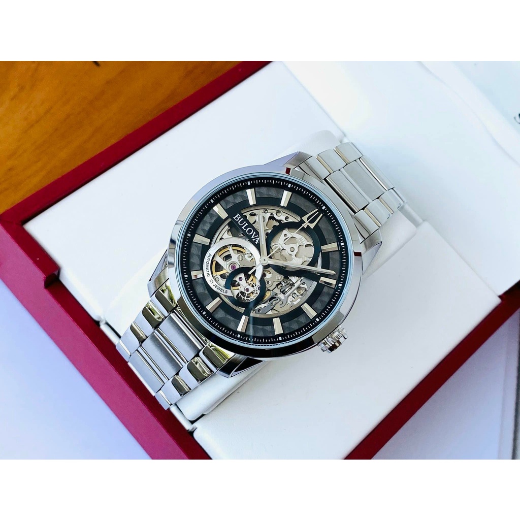 Đồng Hồ Nam BULOVA Automatic 96A208 Chính Hãng Tặng Dây Da Cao Cấp