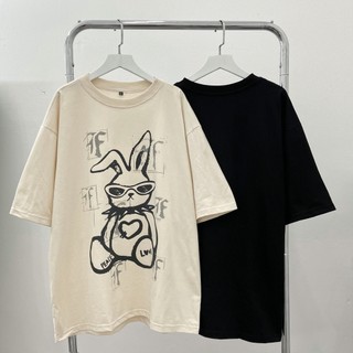 Áo thun cotton in "Thỏ PEACE" (ảnh thật shop tự chụp)