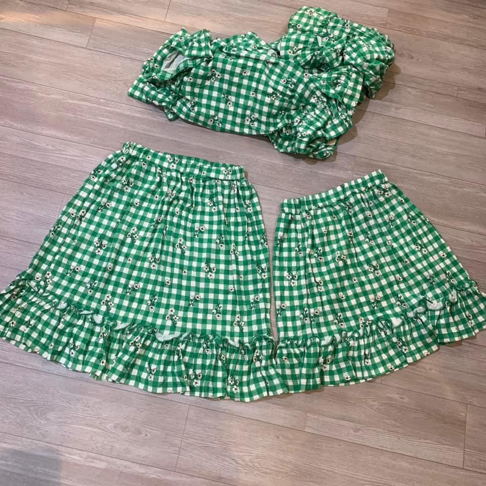 T&DShop Chân Váy Xếp Tầng Không Kèm Chíp Bé Gái, Hàng Việt Nam Xuất Khẩu.