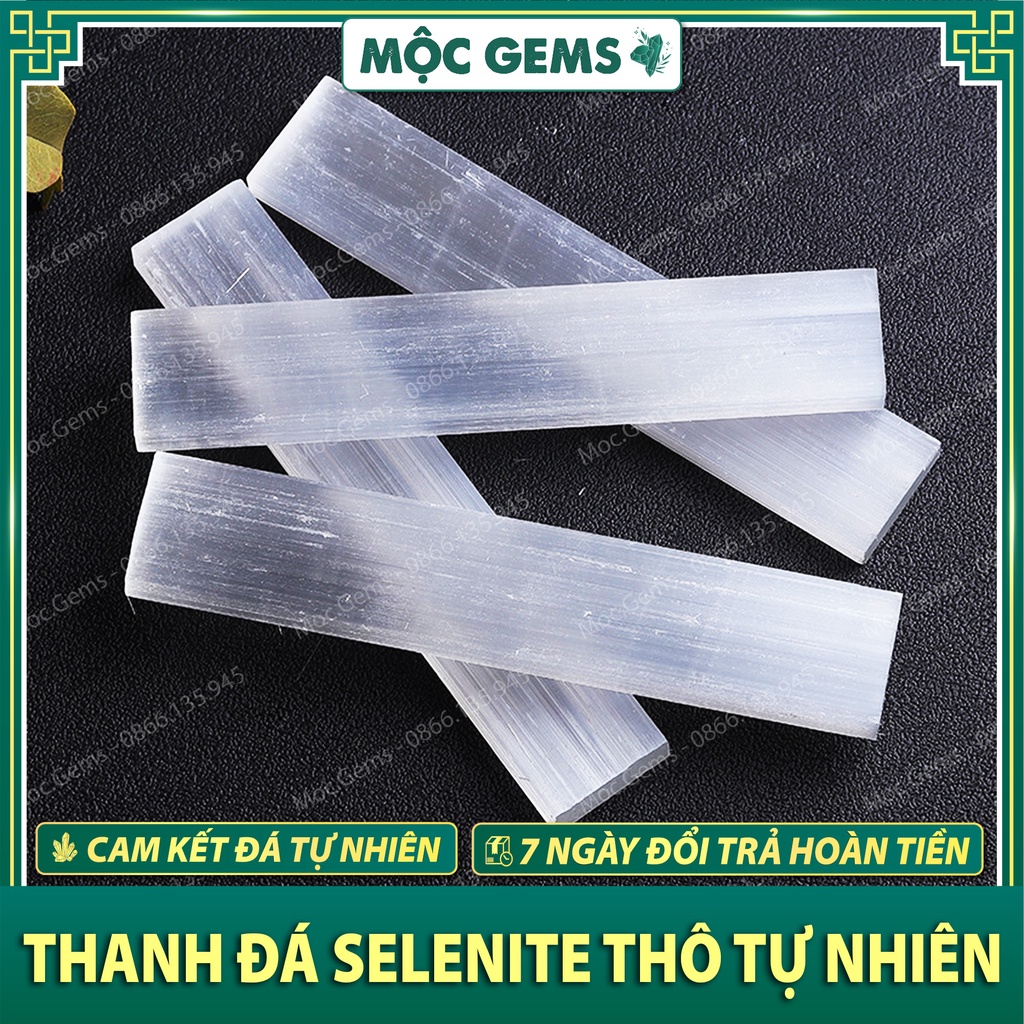 Thanh Đá Selenite Cỡ Lớn  Dùng Thanh Tẩy Tarot & Sạc Năng Lượng Cho Đá