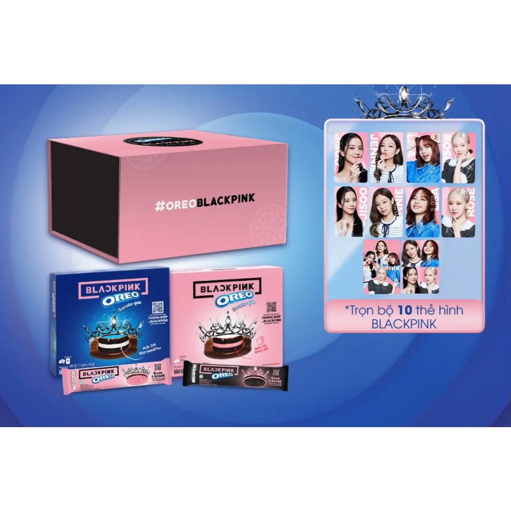 Set Hộp bánh OREO BLACKPINK (tặng trọn bộ 10 card BLACKPINK)