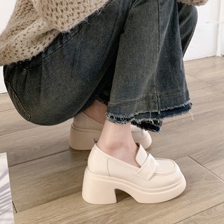 [ Lùi 1 size] Giày đốc nữ chất da mềm HANi đế 7 cm cực xịn