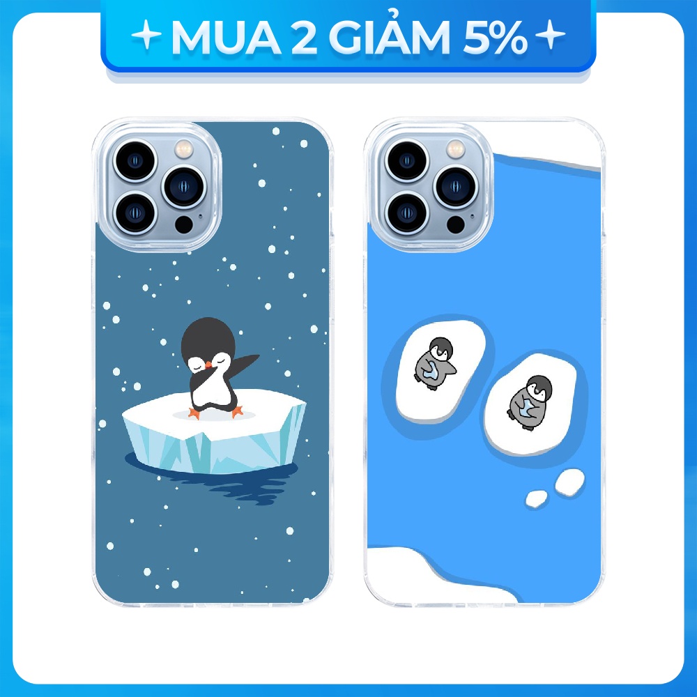 Ốp Lưng Từ Tính iPhone 17 Pro Max/16/11 Pro/14/15 Pro Max/16 Plus/...Hình Penguin