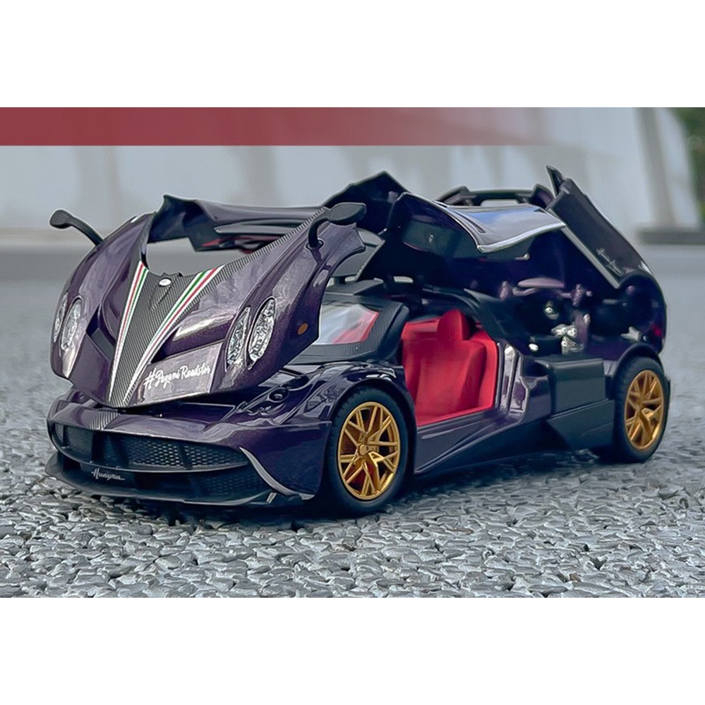 Xe mô hình sắt siêu xe Pagani Huayra TẶNG KÈM BIỂN SỐ tỉ lệ 1:24 CheZhi 3 màu