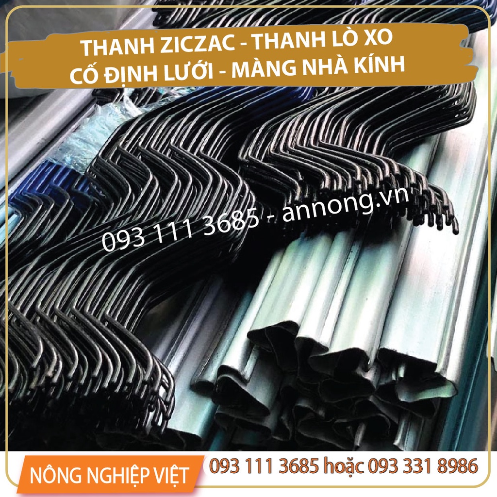 10m tới Thanh nẹp nhà kính  - Nẹp gài nhà lưới, nẹp ziczac nhà màng