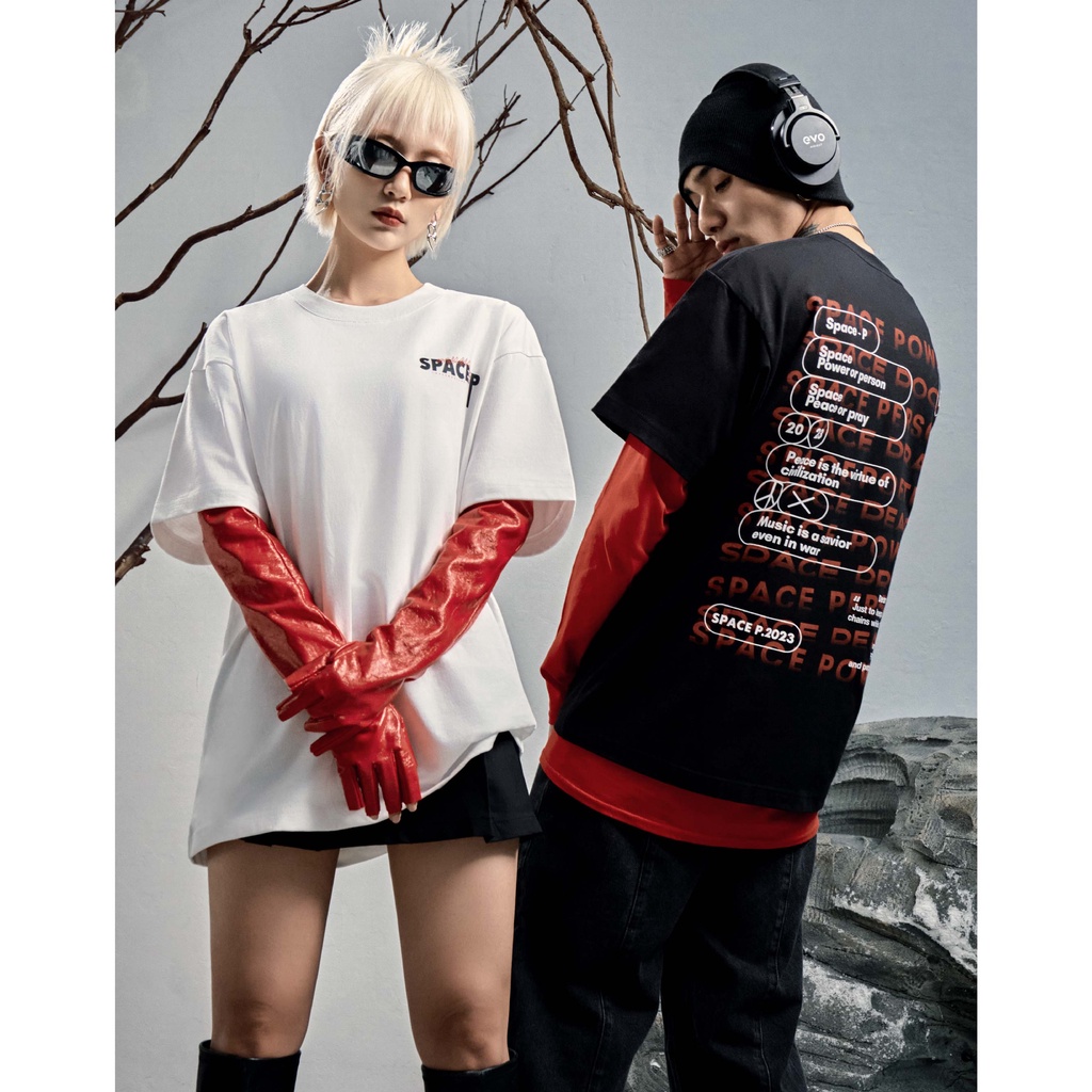 [ SPACE ] Áo thun SPACE PRAY, Áo thun, Áo thun couple, Áo thun local brand, Áo thun trắng.