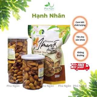 Hạt hạnh nhân rang bơ, hạnh nhân Mỹ còn vỏ ăn liền, rất tốt cho bà bầu hộp 500gr