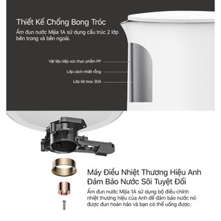 Ấm đun nước siêu tốc Deerma/ Ấm đun nước siêu tốc N1