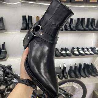Giày harnessboot Da bò Nappa - Đế phíp gỗ cao cấp
