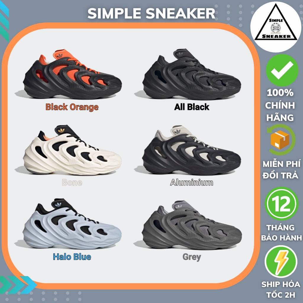 Giày Adidas Adifom Q Chính Hãng 🔴SIMPLE SNEAKER🔴 Adidas Adifom Q Off White Bone - Aluminium Đế Foam Siêu Êm Nhẹ[HP6582]