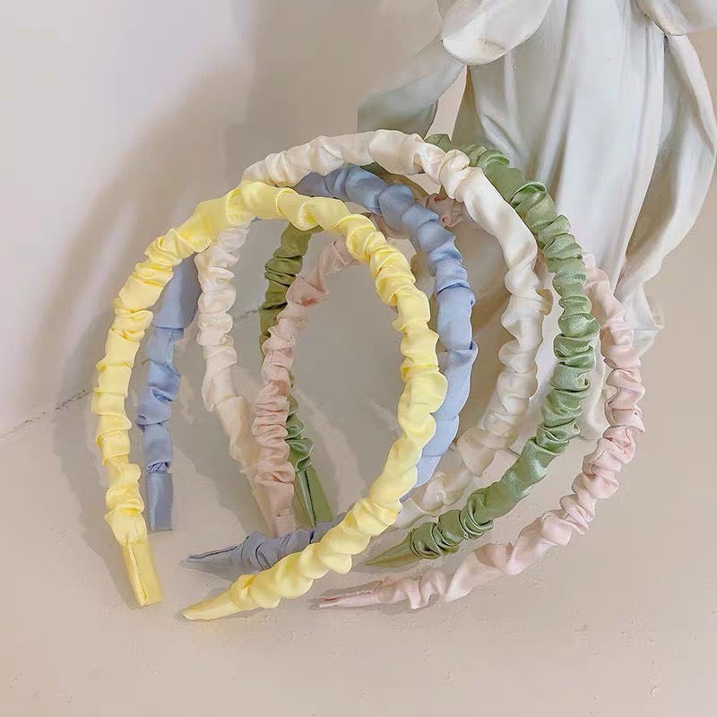 Bờm Tóc Nữ Vải Nhún Lụa Satin