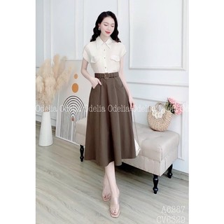 Chân váy công sở kèm đai chất mềm đẹp