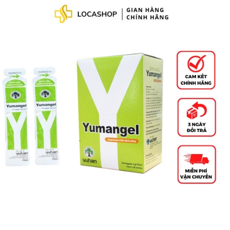 Gel Dạ Dày Yumangel Hàn Quốc  - Giảm Viêm Loét Và Bảo Vệ Niêm Mạc Dạ Dày - Hộp 20 Gói Locashop