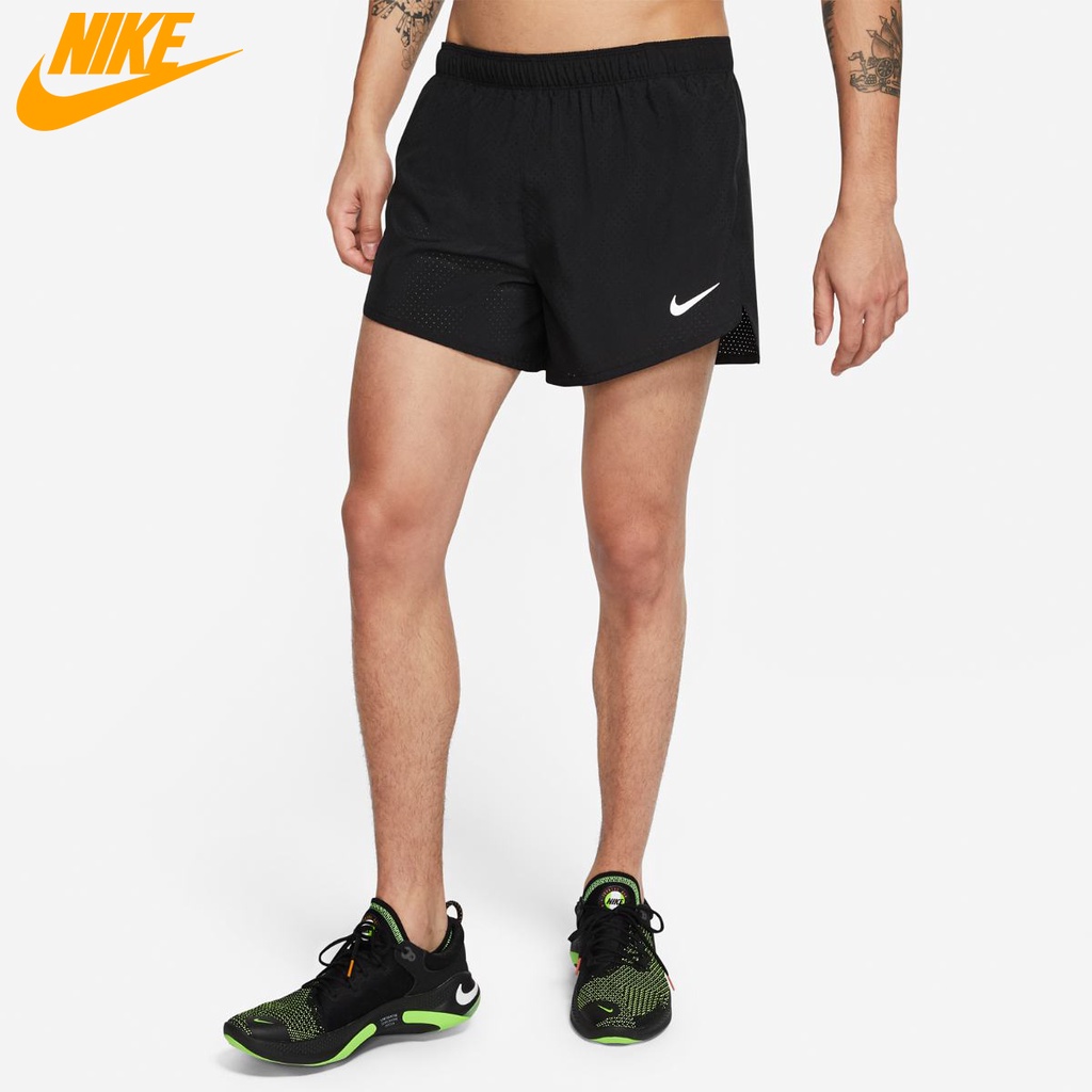 NIKE CHÍNH HÃNG - Quần ngắn thể thao nam nữ Nike Men's Dri-FIT 4'' Fast Running Short Authentic - Black