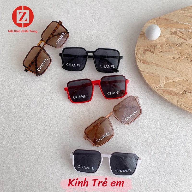 Kính hoạt hình cho bé Phong Cách Hàn Quốc Form Vuông sành điệu thương hiệu Chanfl cao cấp mã H8833