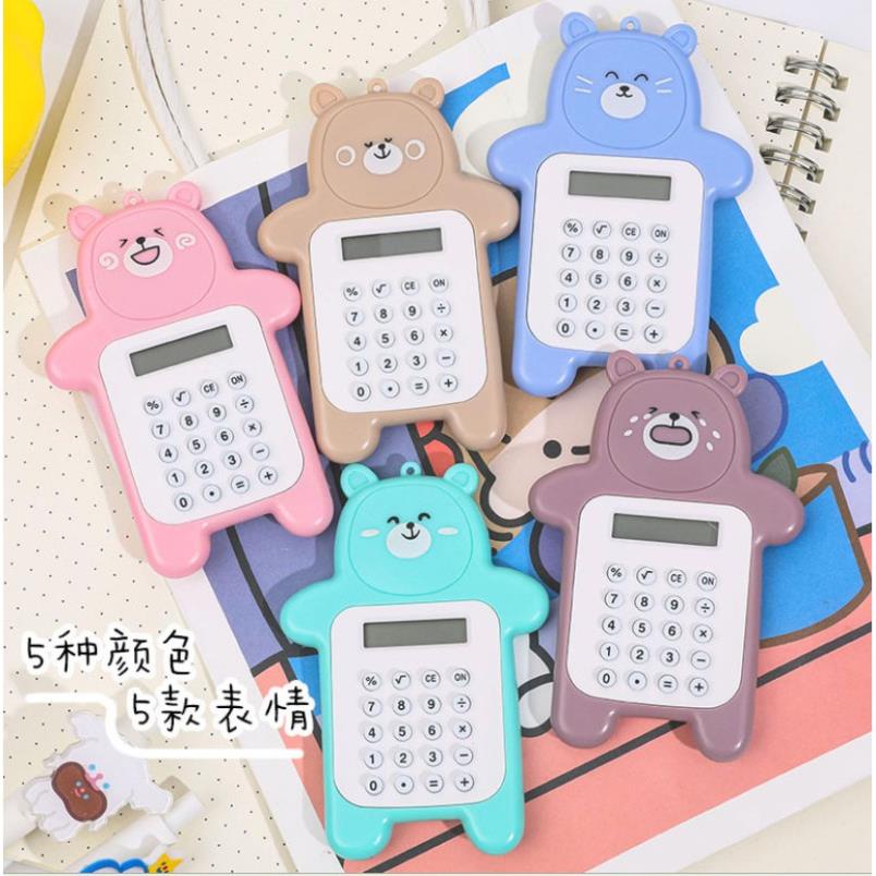 Máy tính mini bỏ túi hình gấu mập siêu dễ thương