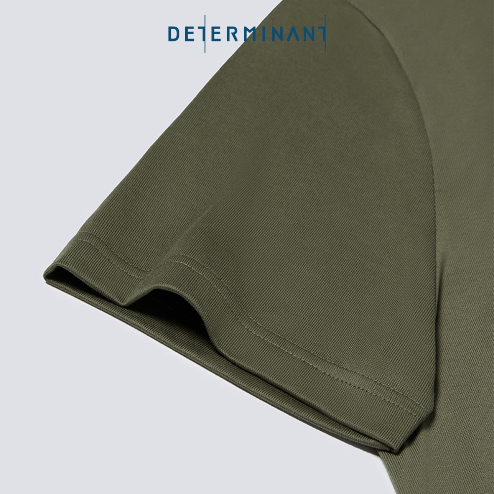 Áo thun nam Cotton kháng khuẩn chống sờn vải thương hiệu Determinant - màu Xanh Olive [T02]