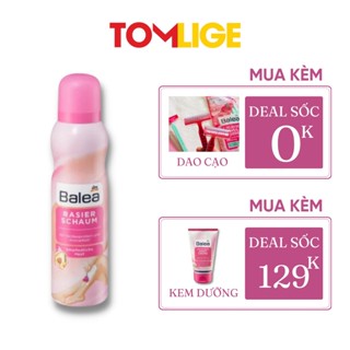 Bọt Cạo Lông Balea Đức Toàn Thân và Bikini 150ml, Thành Phần Tự Nhiên, An Toàn Cho Da Tomlige
