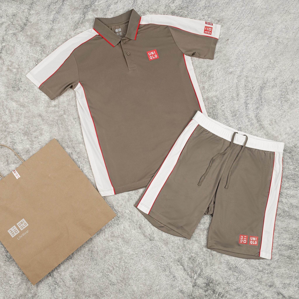 Bộ quần áo hè Uniqlo phối nâu sữa - Thời Trang Thể Thao WinMax