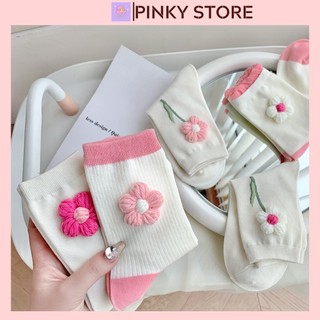 Tất vớ cổ bèo, cổ cao đính hoa thêu nổi xinh xắn