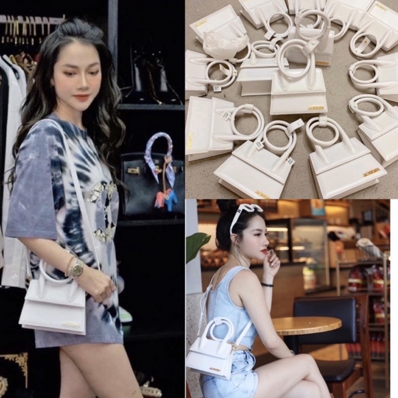 Túi xách nữ Jacquen Size 14-17-20 quai tròn xách tay chuẩn đẹp